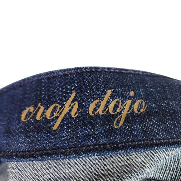 7 FOR ALL MANKIND DOJO Jeans Womens 28 Dark Blue Dojo Crop Jeans Cropped Dojos - Picture 12 of 12